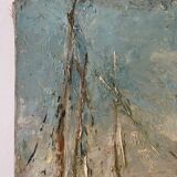 Mediterranean port, oil on canvas knife technique