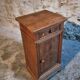 Antique French oak bedside table, early 20th century.