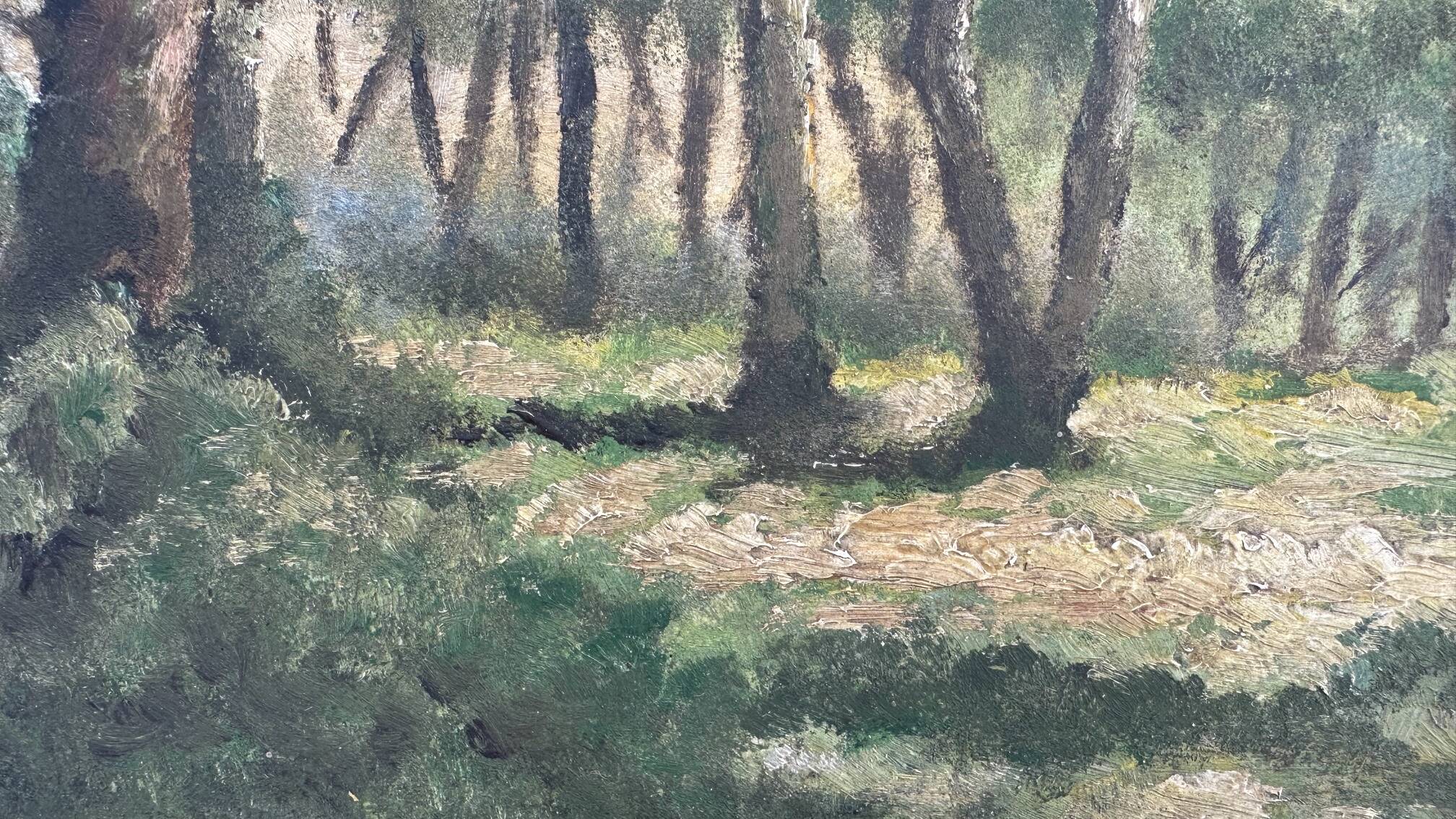Oil on vintage panel