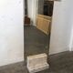 Miroir sur pied 1970 travertin