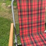 Checkered camping chair