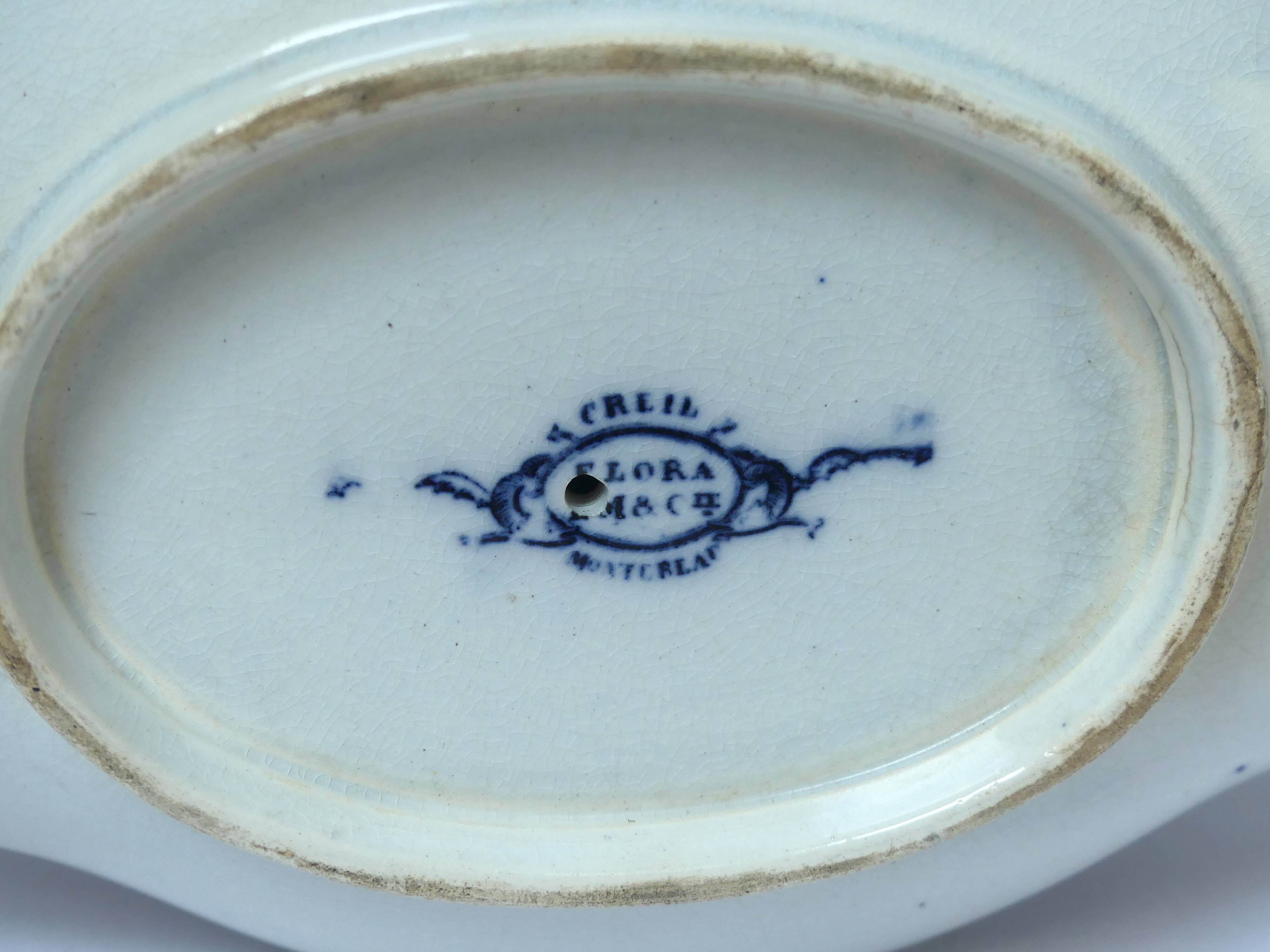 Creil Montereau Flora Sauceboat