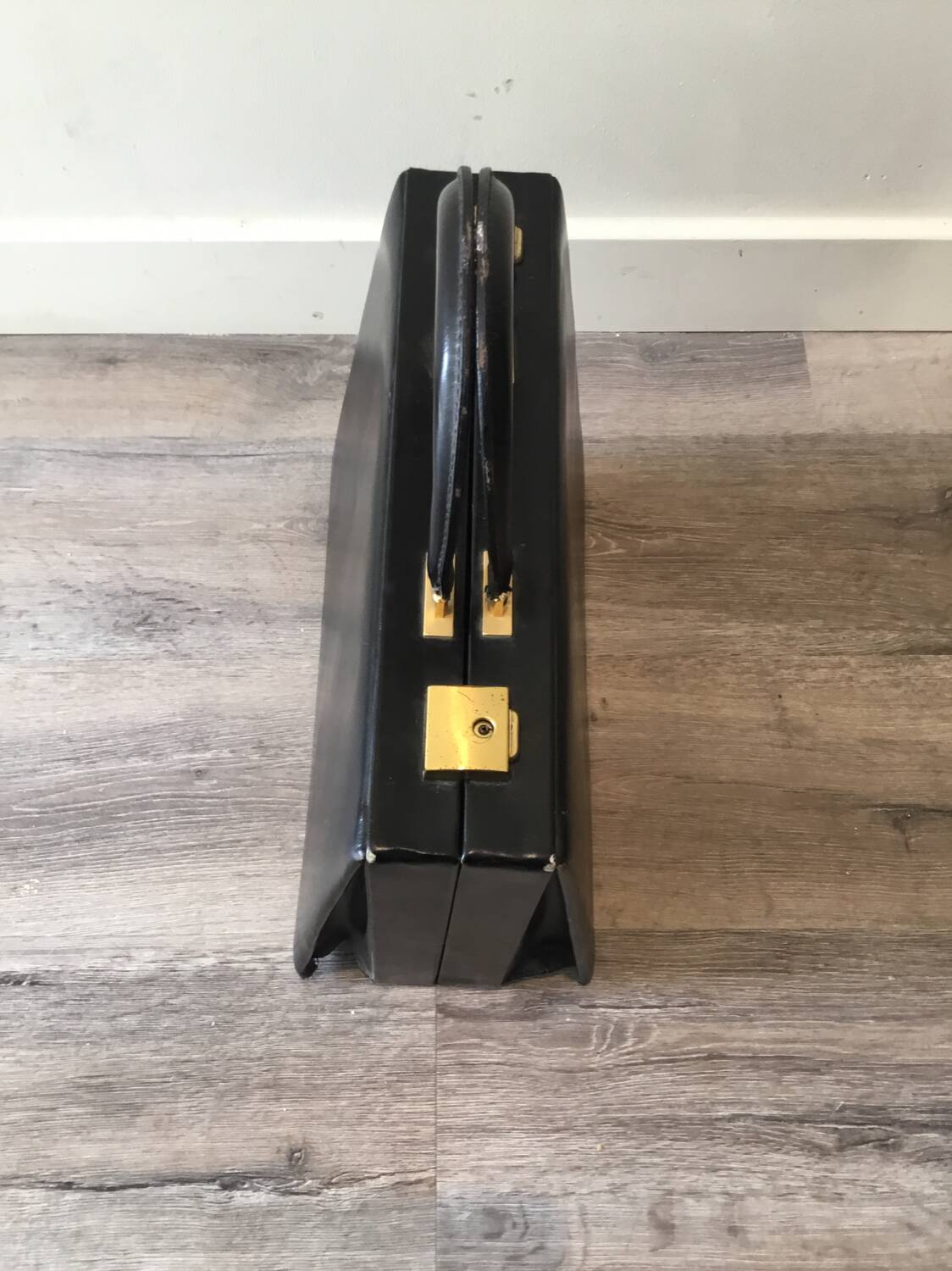 Leather suitcase