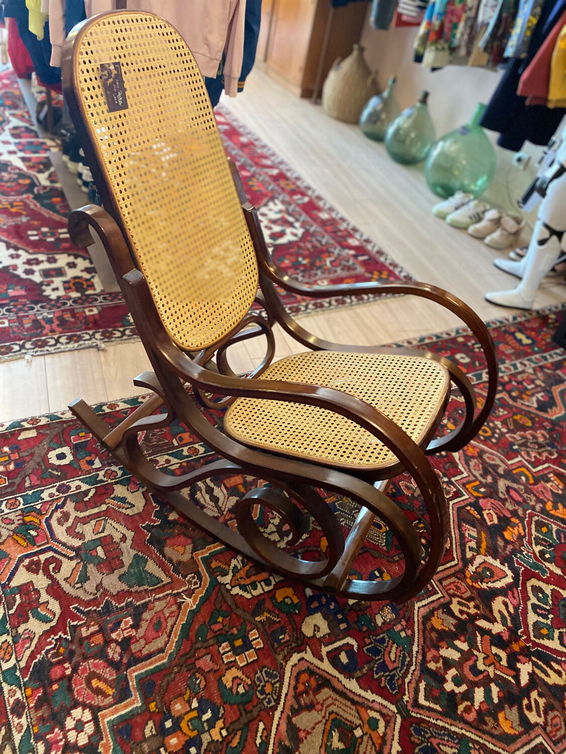 Rocking chair wood and vintage canning