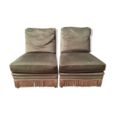 Pairs de fauteuils à franges
