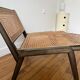Vintage wooden and cane armchair