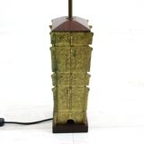 Lampe en bronze de style archaïque chinois 1940 / 1950 s