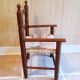 Children's armchair in wood and straw