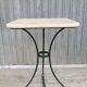 Parisian bistro pedestal table in antique marble
