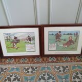 Set of two engravings: the rules of golf after Ch.Crombie