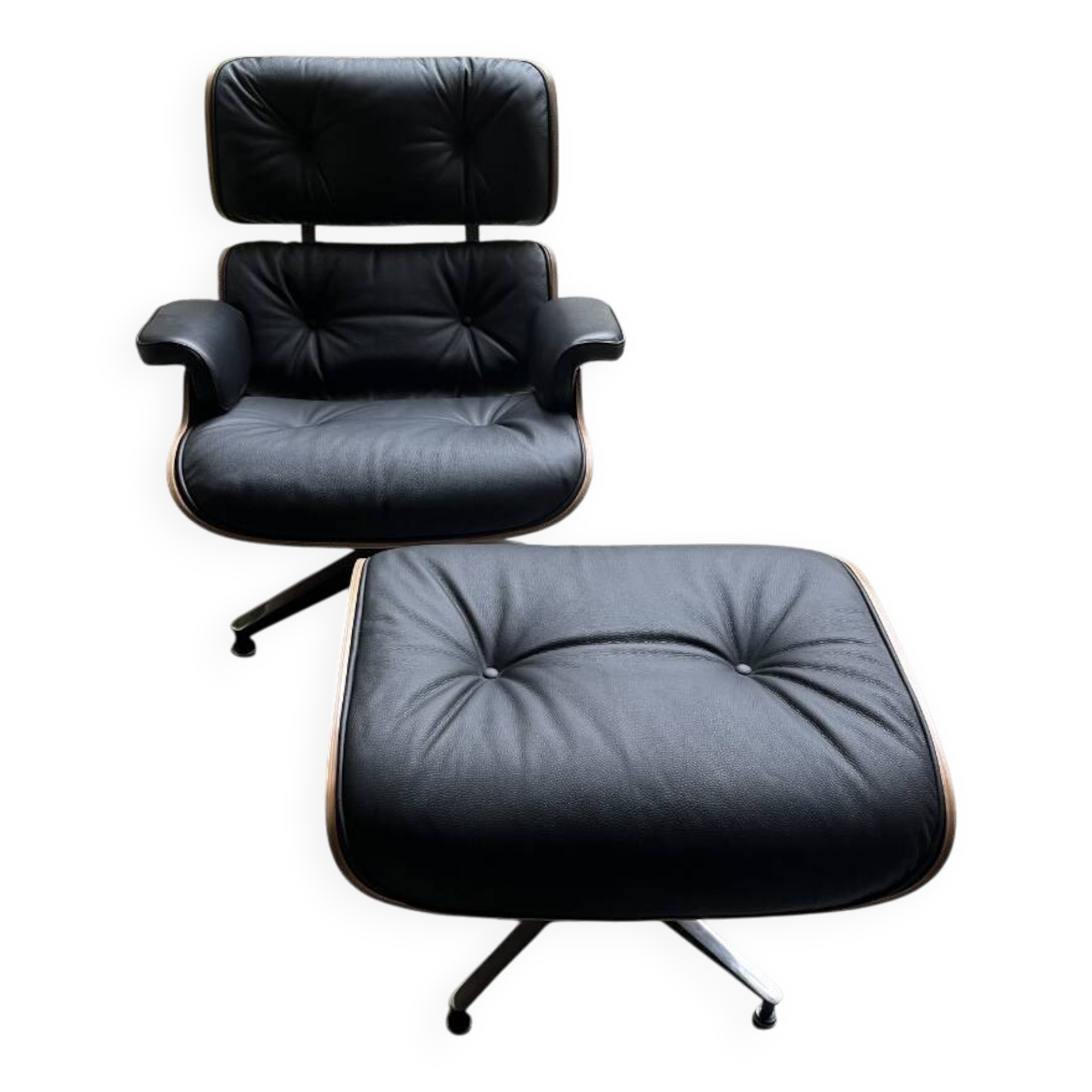 Fauteuil lounge et ottoman Charles Eames, édition Herman Miller