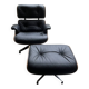 Fauteuil lounge et ottoman Charles Eames, édition Herman Miller