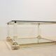 Extraordinary Lucite, Brass and Glass Obelisk Coffee table, 1970s