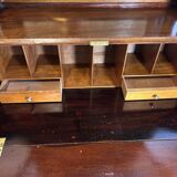 Antique Edwardian Bureau Bookcase with Inlaid Floral Detail – Early 20th Ce