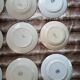 12 antique flat plates in ironstone