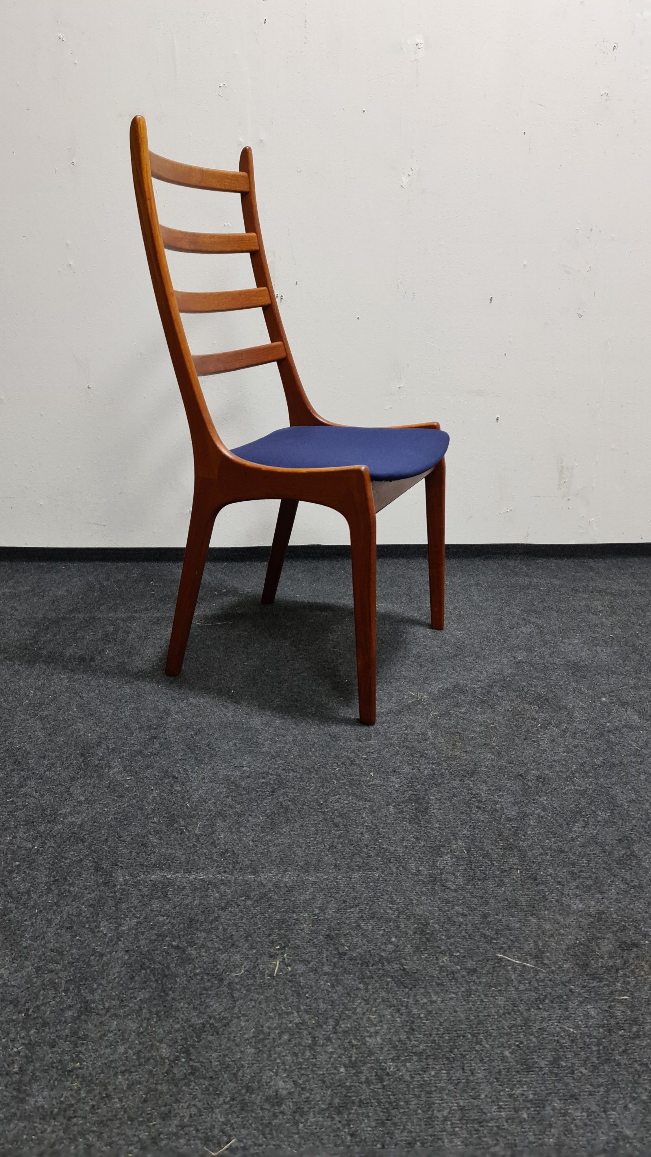 Vintage Danish design teak Dinning chairs by Kai Kristiansen for K  S mobel Denmark