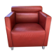 Red leather armchair