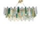 Monumental Rectangular Strip Listelli Murano Glass Chandelier by Simoeng