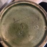 Old pitcher - vintage jug / ceramic slip Sarreguemines