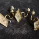 3 Art Deco cloisonné enamel wall lights