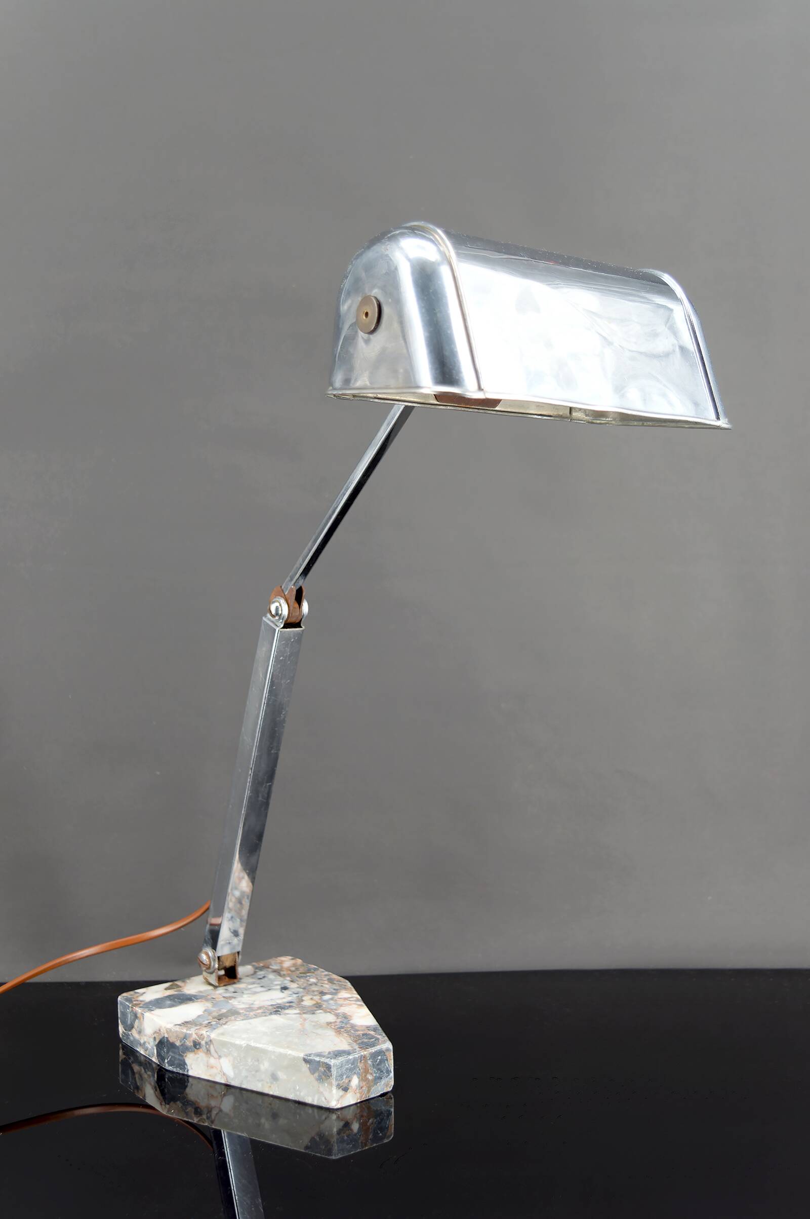 Important Art Deco Modernist Table Lamp, France, c. 1930