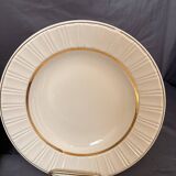 Ancien 10x Assiette Creuse Villeroy Boch Beige Doré Mettlach France Saar Ec