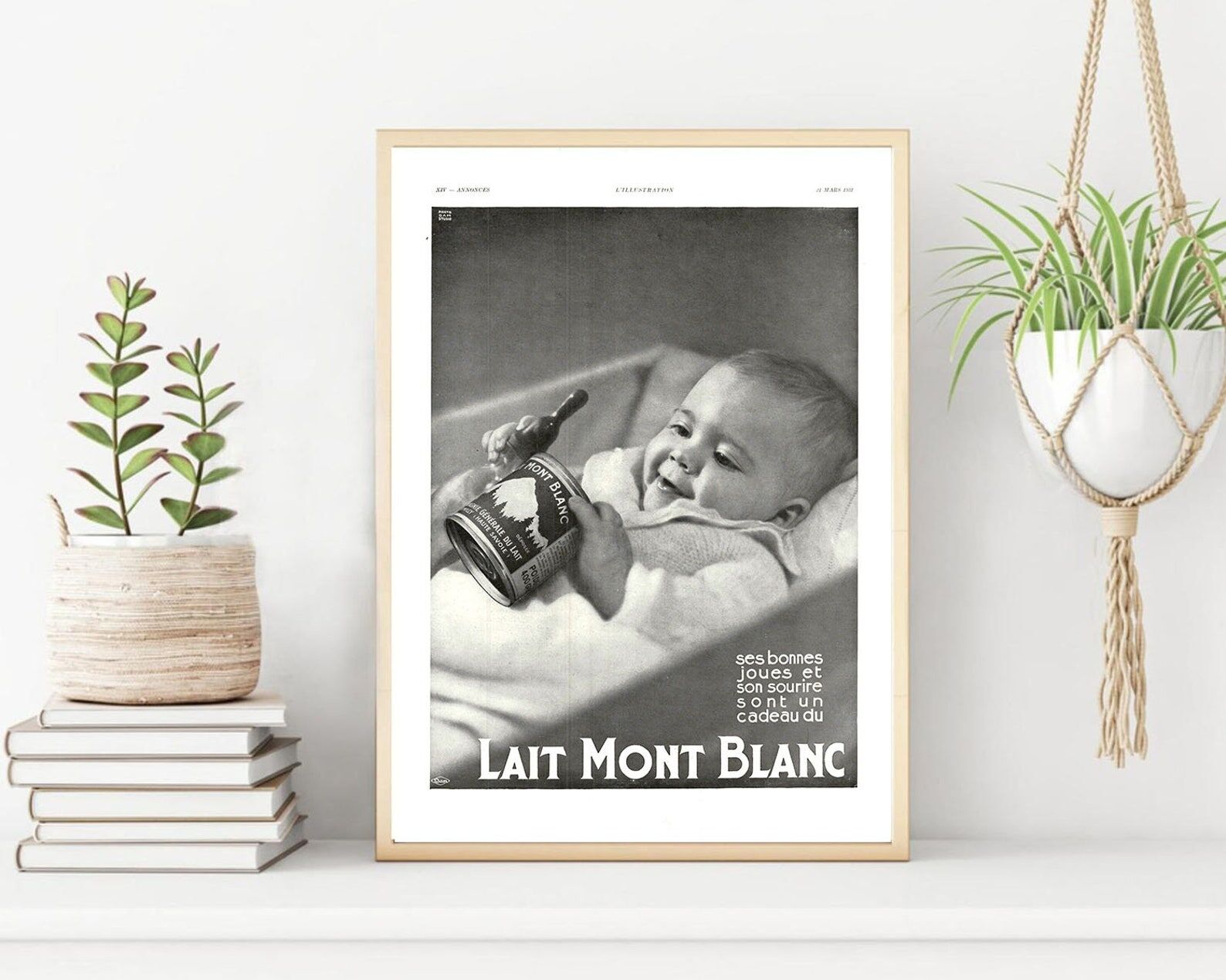Vintage poster 30s Lait Mont Blanc