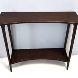 Postmodern Ebonized Beech Console Table with a Lower Shelf, Italy
