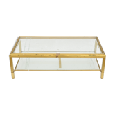 Gilded brass coffee table