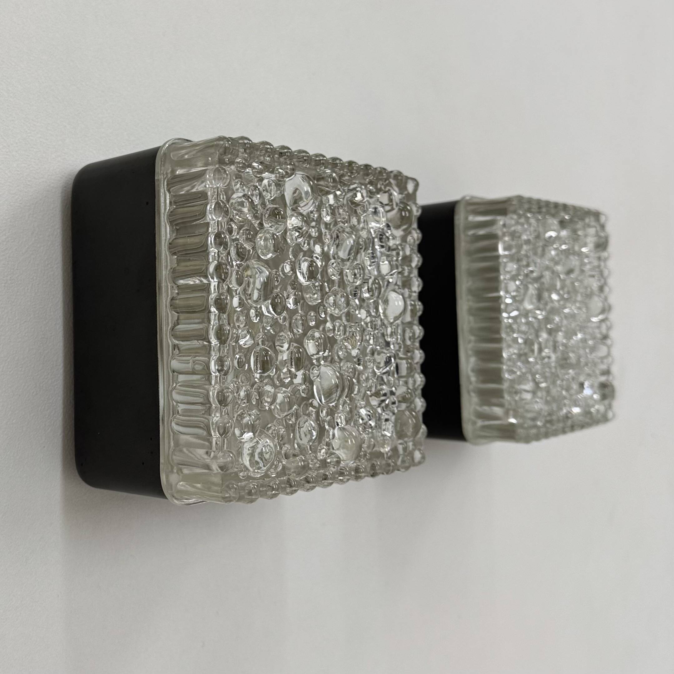 Set of 2 Staff leuchten bubble glass wall lamps , 1970s Germany