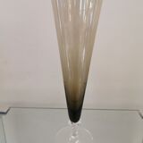 6 vintage Murano glass champagne flutes from the 60s