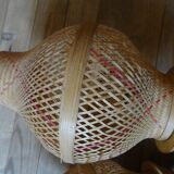 Pair of Balinese wicker sconces