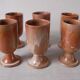 Old service of 6 mazagrans stoneware cup pottery deco kitchen countryside