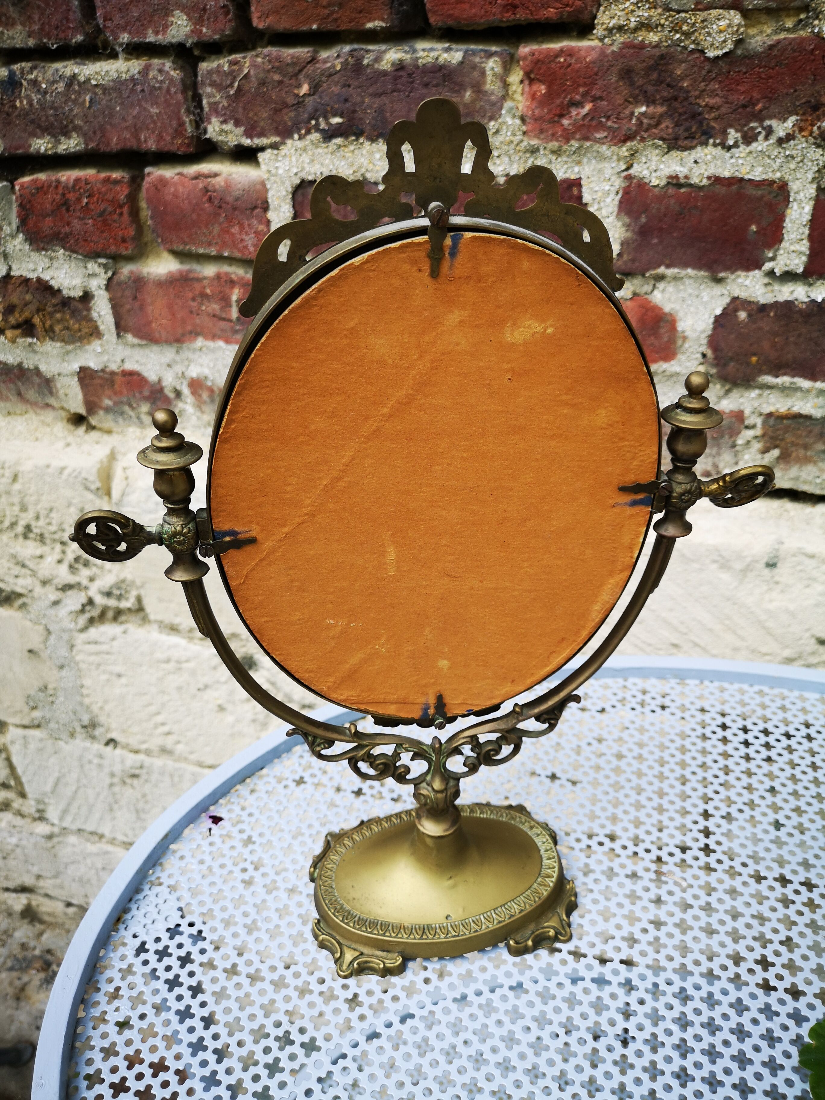 Brass psyche mirror