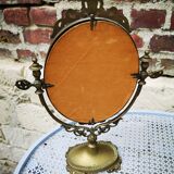 Miroir psyché en laiton