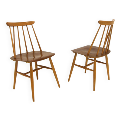 Set de 2 chaises ''Fanett'' en teck par Ilmari Tapiovaara, Suède, 1960