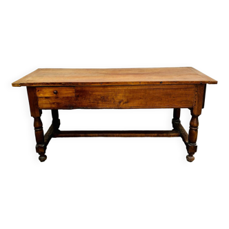 Large farm table - solid cherry - superb patina