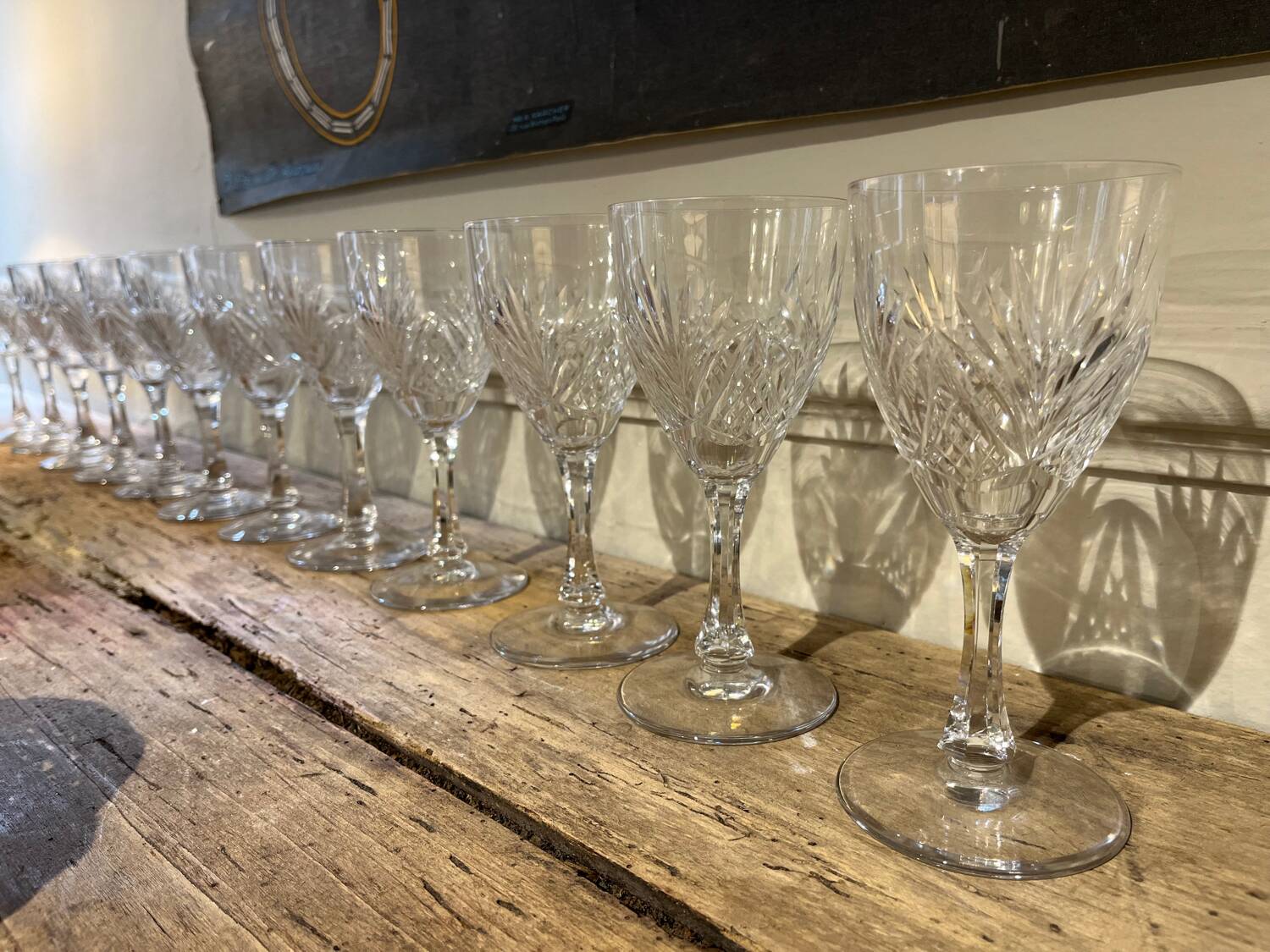 Beau lot de verres en cristal de Saint Louis