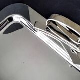 Shiny stainless steel serving platter 41.5 x 30.5 cm