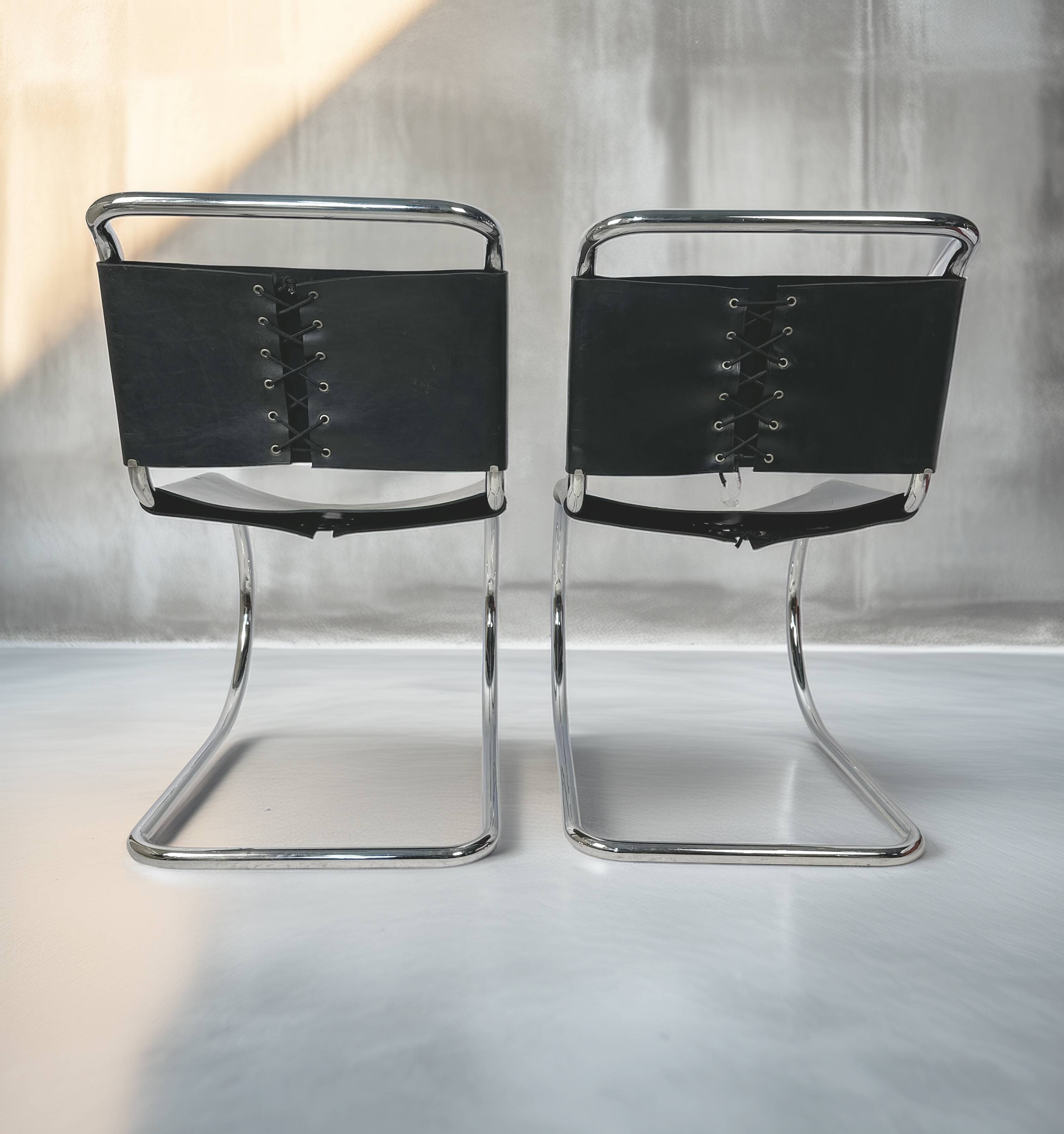 Set of 4 1970s Cantilever Chairs – in the style of Mies van der Rohe (MR10)