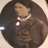 Old glass drawing frame