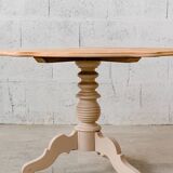 Old wooden pedestal table