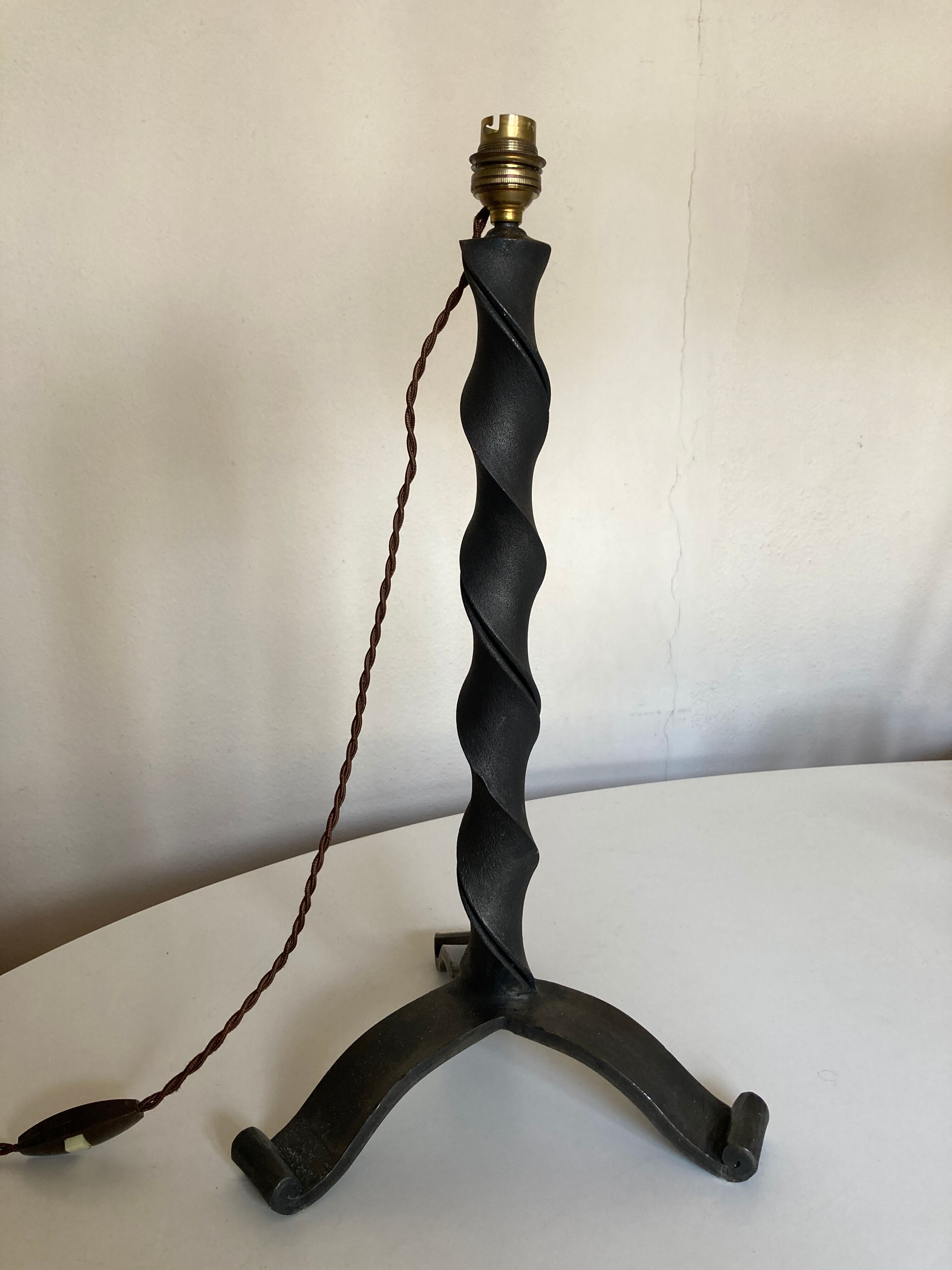 Brutalist beaten iron lamp 1970