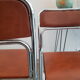 Paire de chaises chrome et skaï seventies