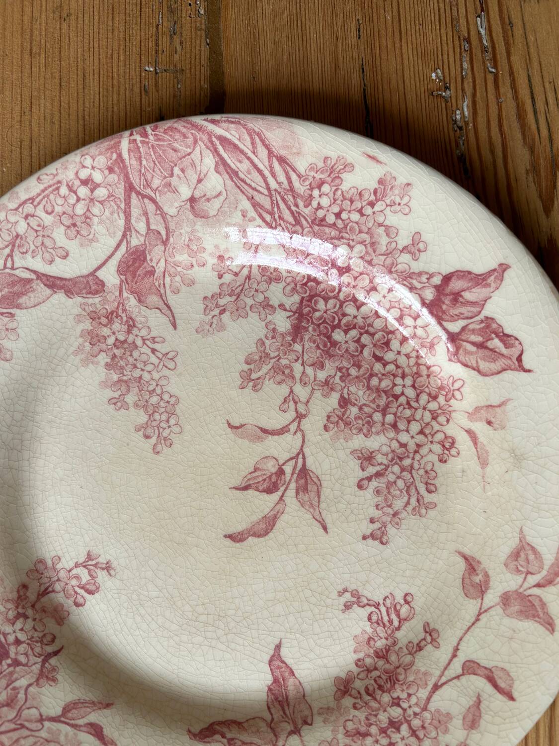 Mismatched series of 4 old “Terre de fer” flat plates