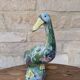 Very beautiful polychrome decorative duck cane statue in Porcelain from Par