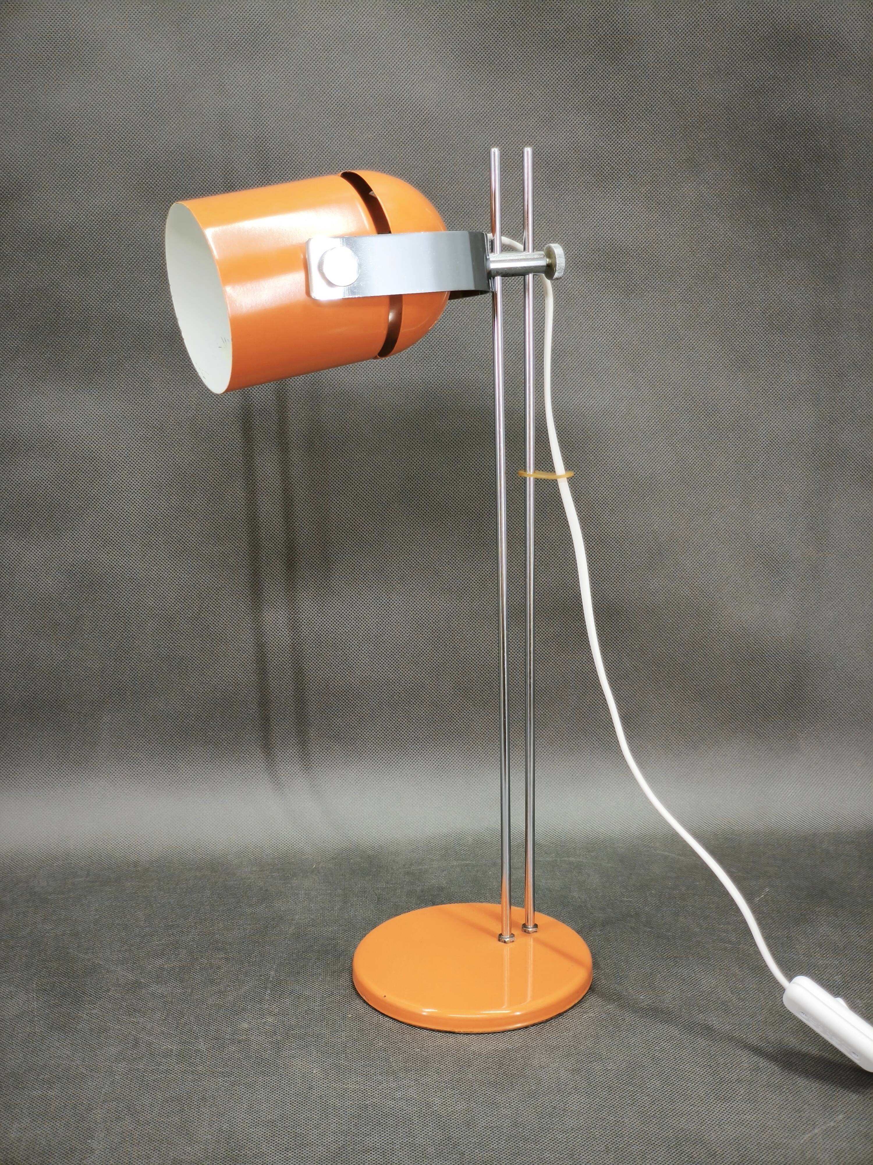 1960s Space Age Table Lamp by S. Jindra for Lidokov, Czechoslovakia