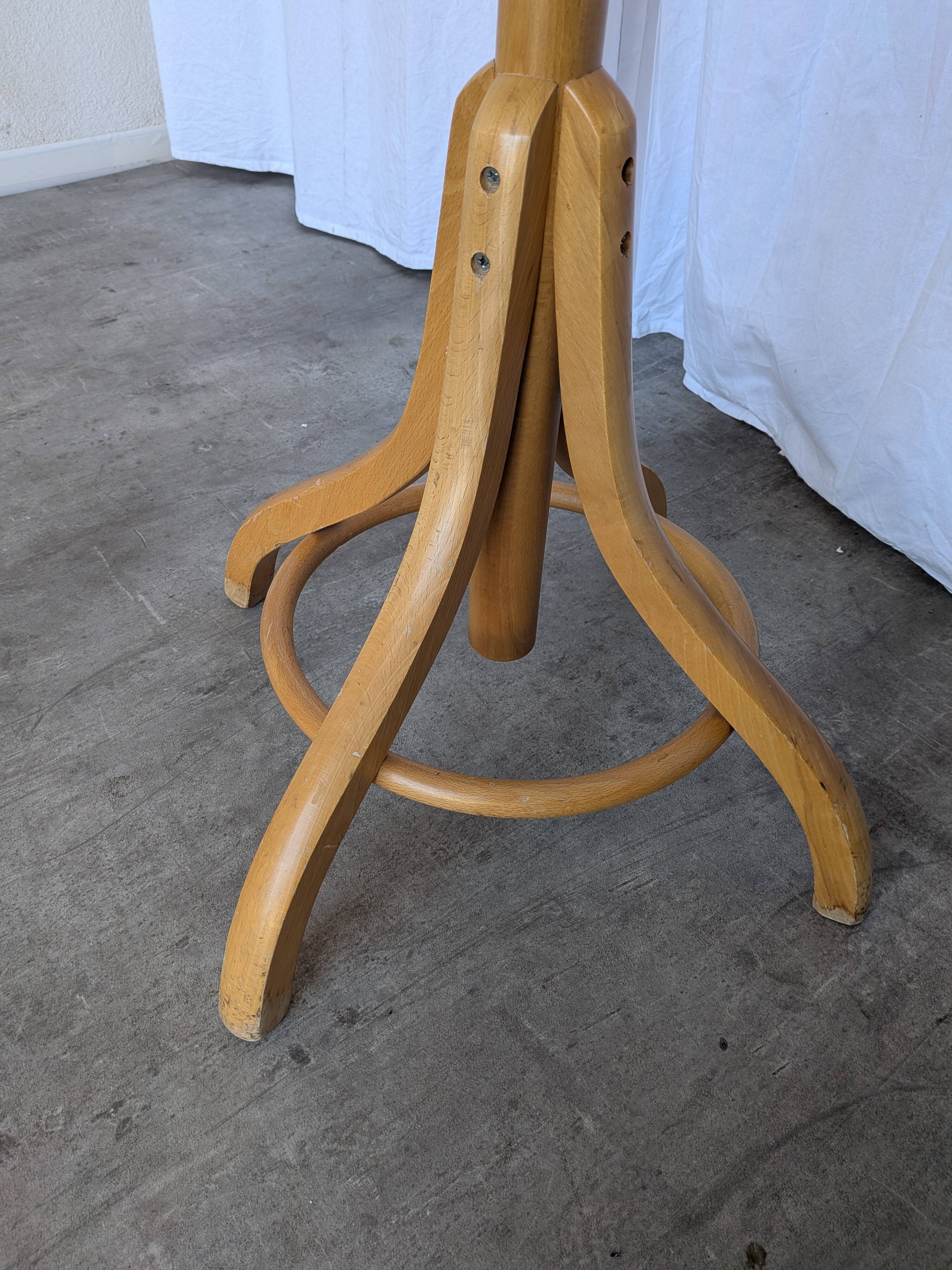 Vintage Bentwood Coat Stand, Thonet Style Hall Tree, Wood Coat Rack