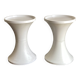 Pair of bedside tables 1970 Space Age in white ABS
