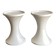 Pair of bedside tables 1970 Space Age in white ABS